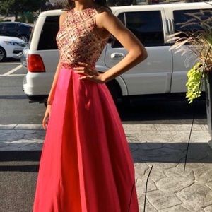 Beautiful satin beat it fuchsia color dress